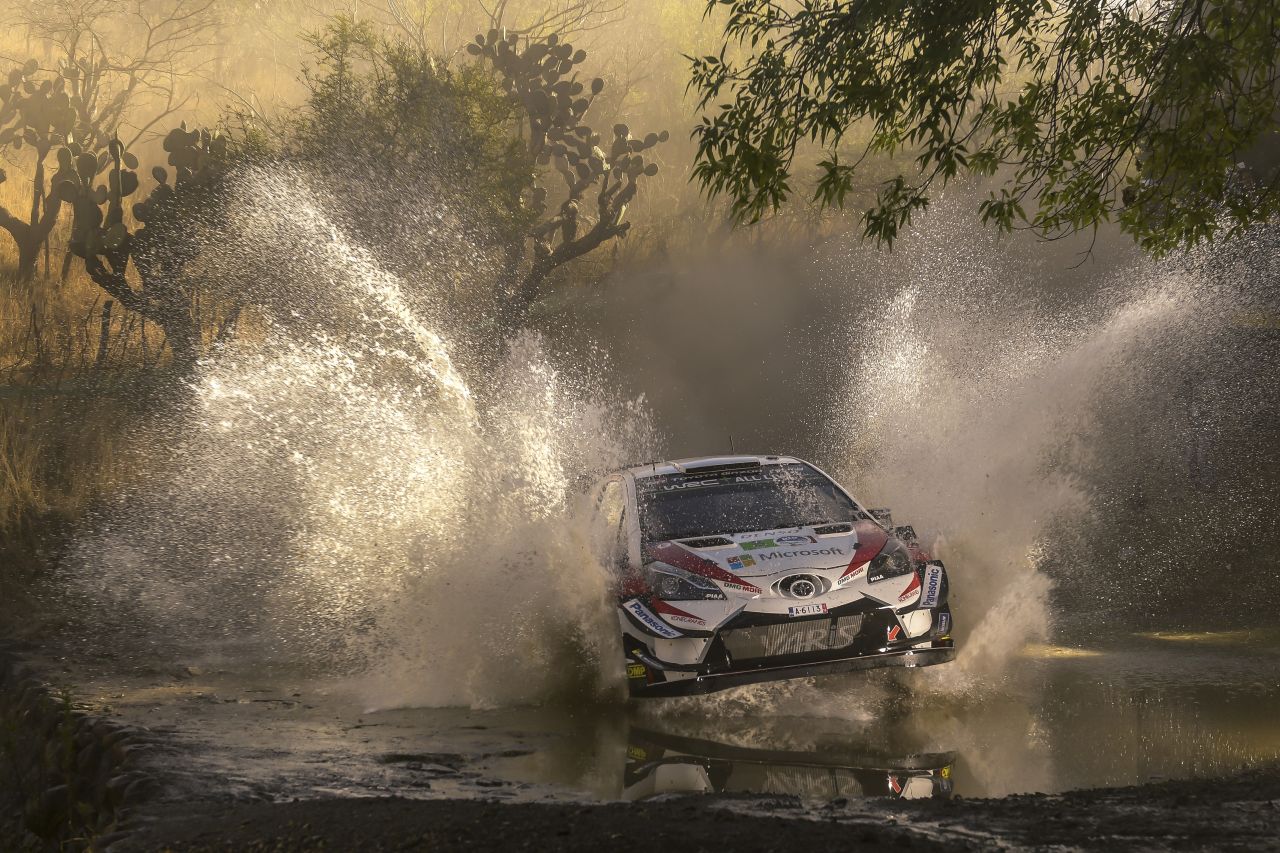 Toyota Yaris WRC w czasie Rajdu Meksyku 2018